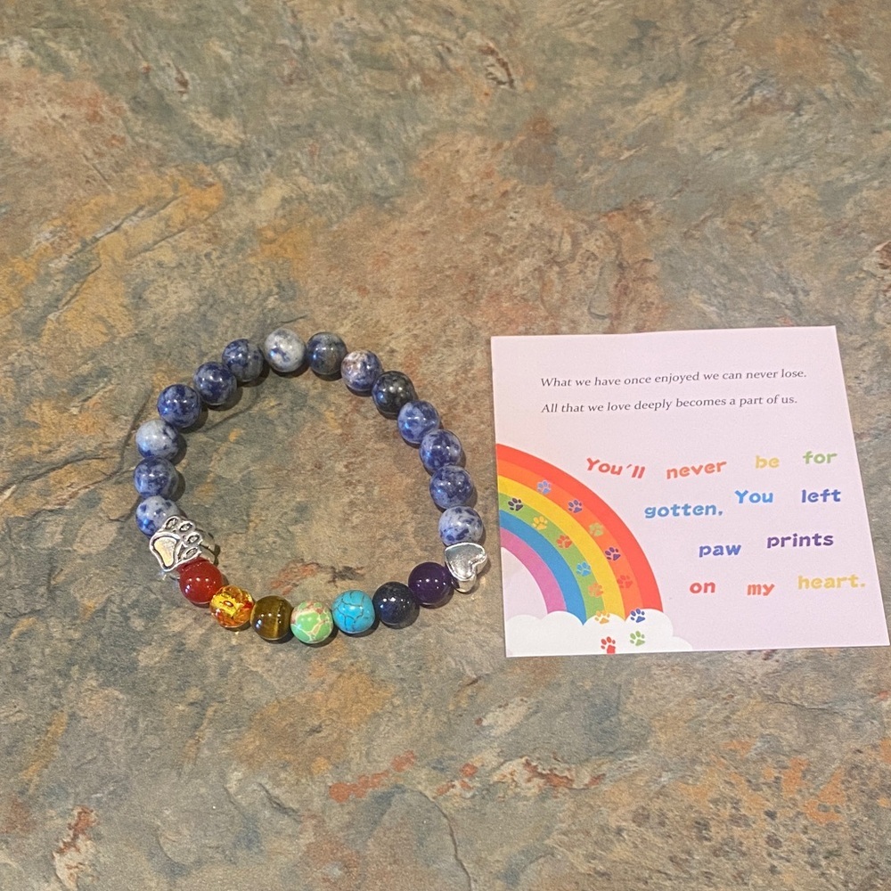 Pet Memorial Card and Bracelet NWOT
